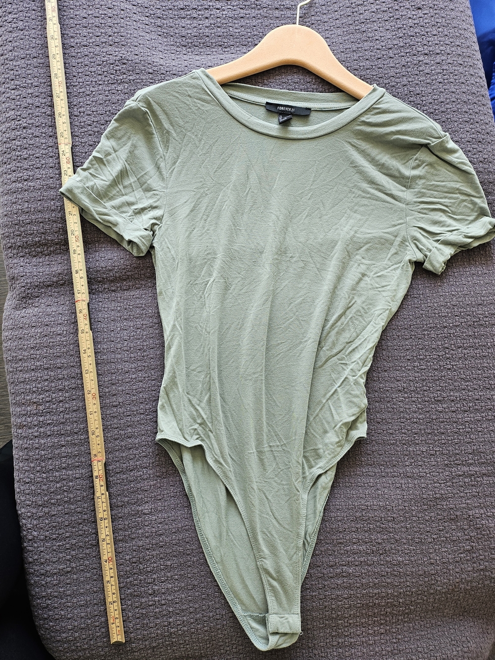 Forever 21 Sage Green Short-Sleeve Bodysuit - Picture 4 of 4